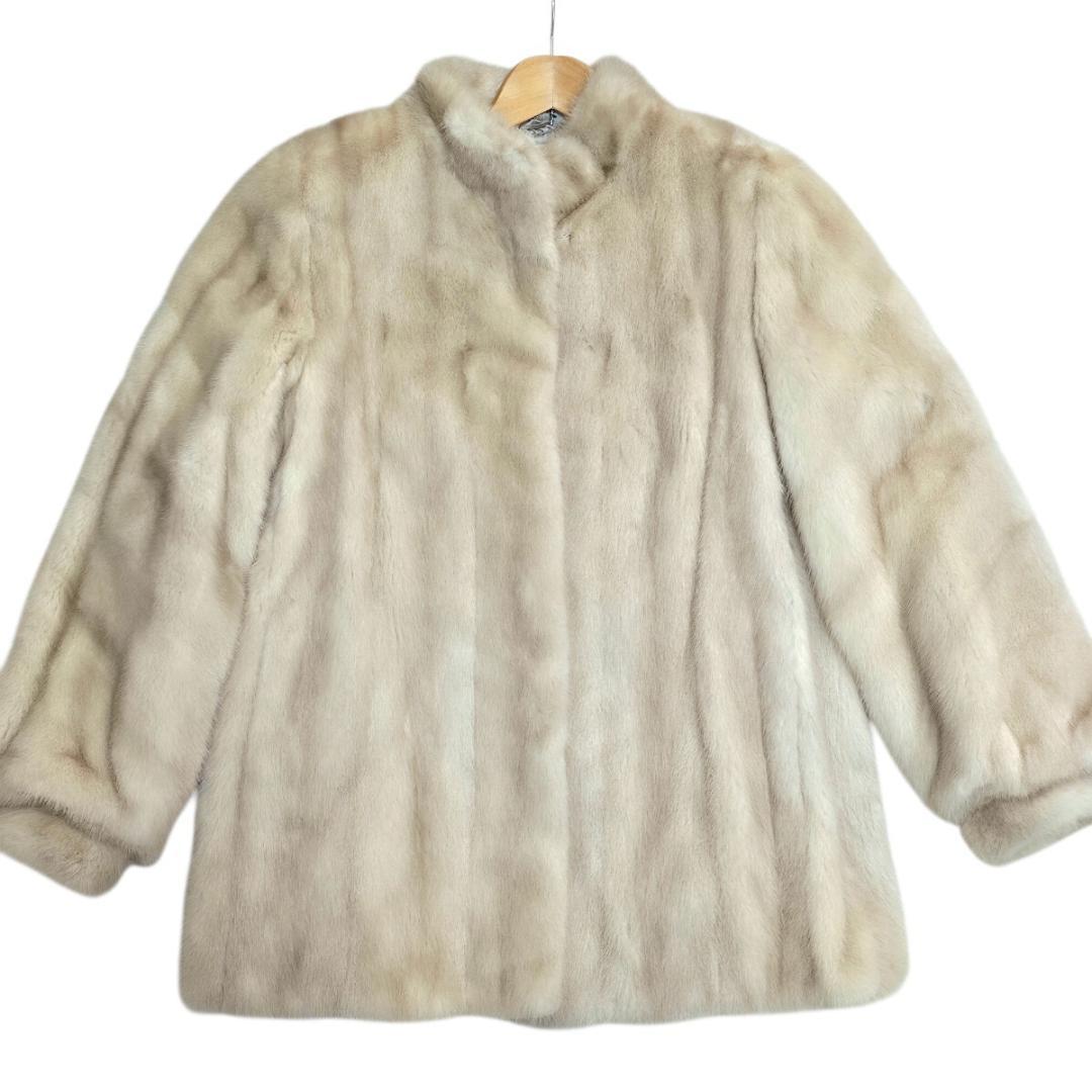 極太袖 パロミノミンクSAGA MINK コート リアルファー L位 毛並み◎