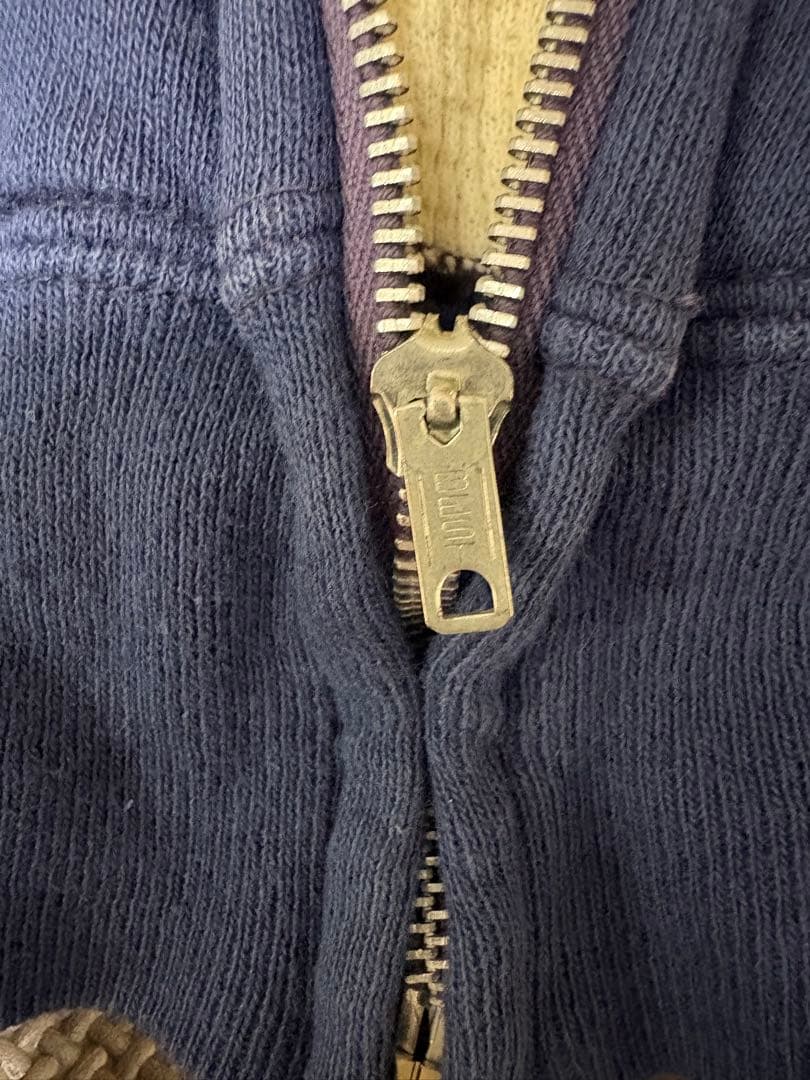 50s 60s ヴィンテージ 裏サーマル ジップパーカー usa