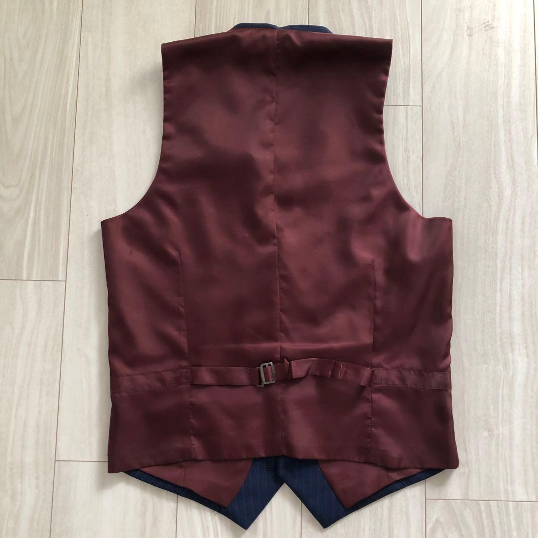 値下げ！【美品】オーダーメイドスーツ　シャドーストライプ　スリーピース