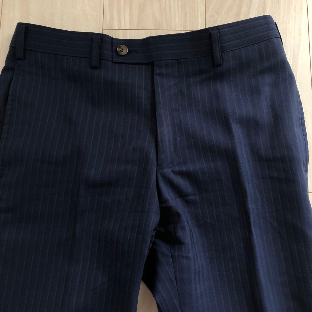 値下げ！【美品】オーダーメイドスーツ　シャドーストライプ　スリーピース