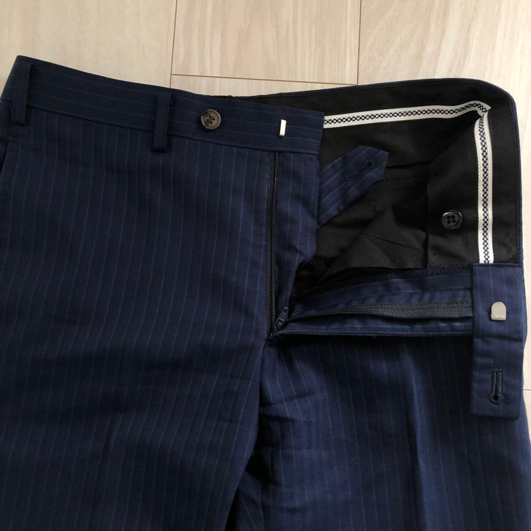 値下げ！【美品】オーダーメイドスーツ　シャドーストライプ　スリーピース