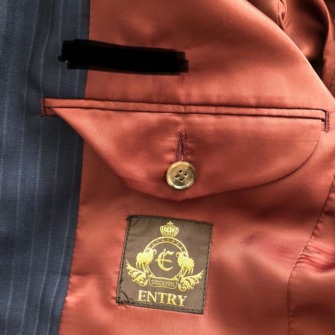 値下げ！【美品】オーダーメイドスーツ　シャドーストライプ　スリーピース