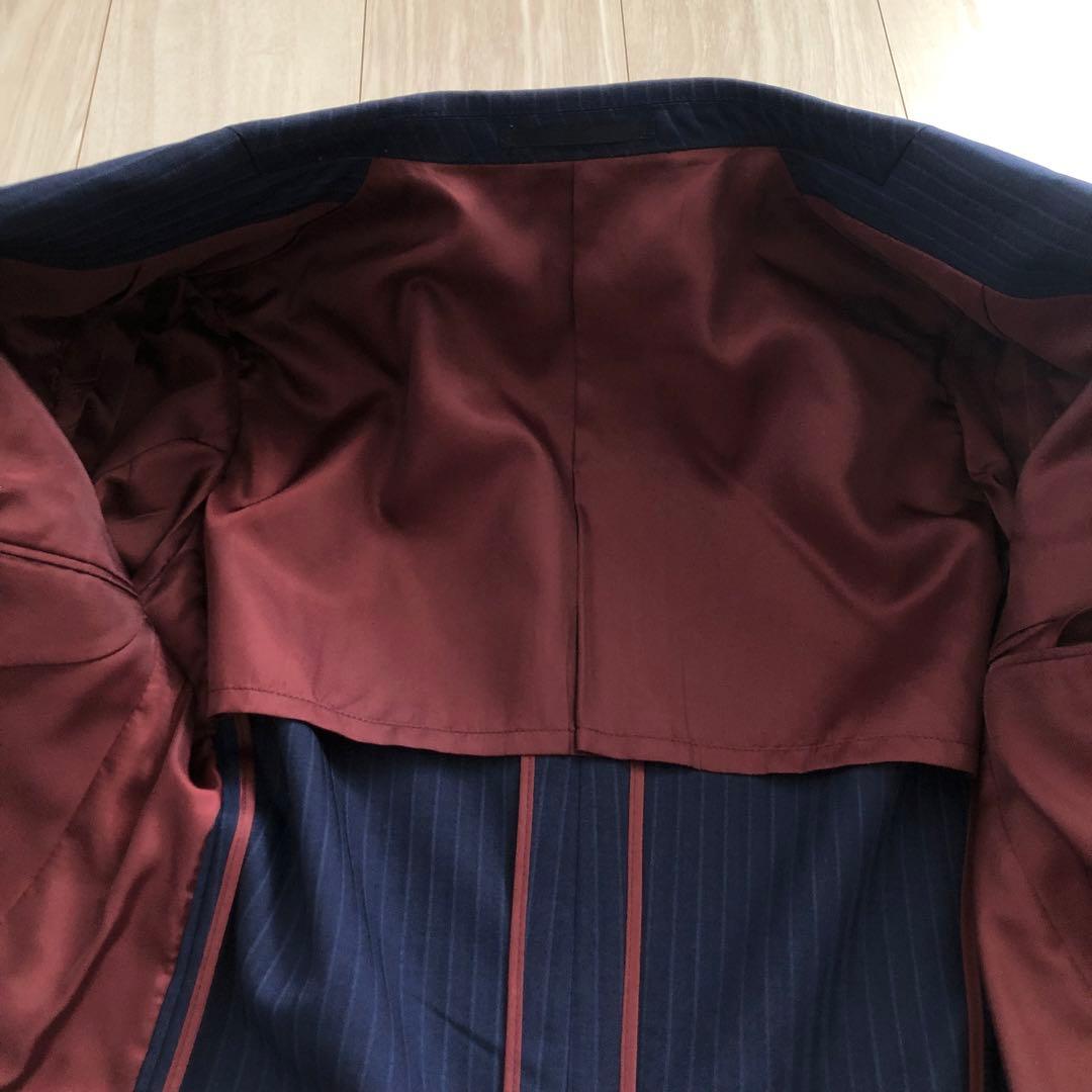 値下げ！【美品】オーダーメイドスーツ　シャドーストライプ　スリーピース