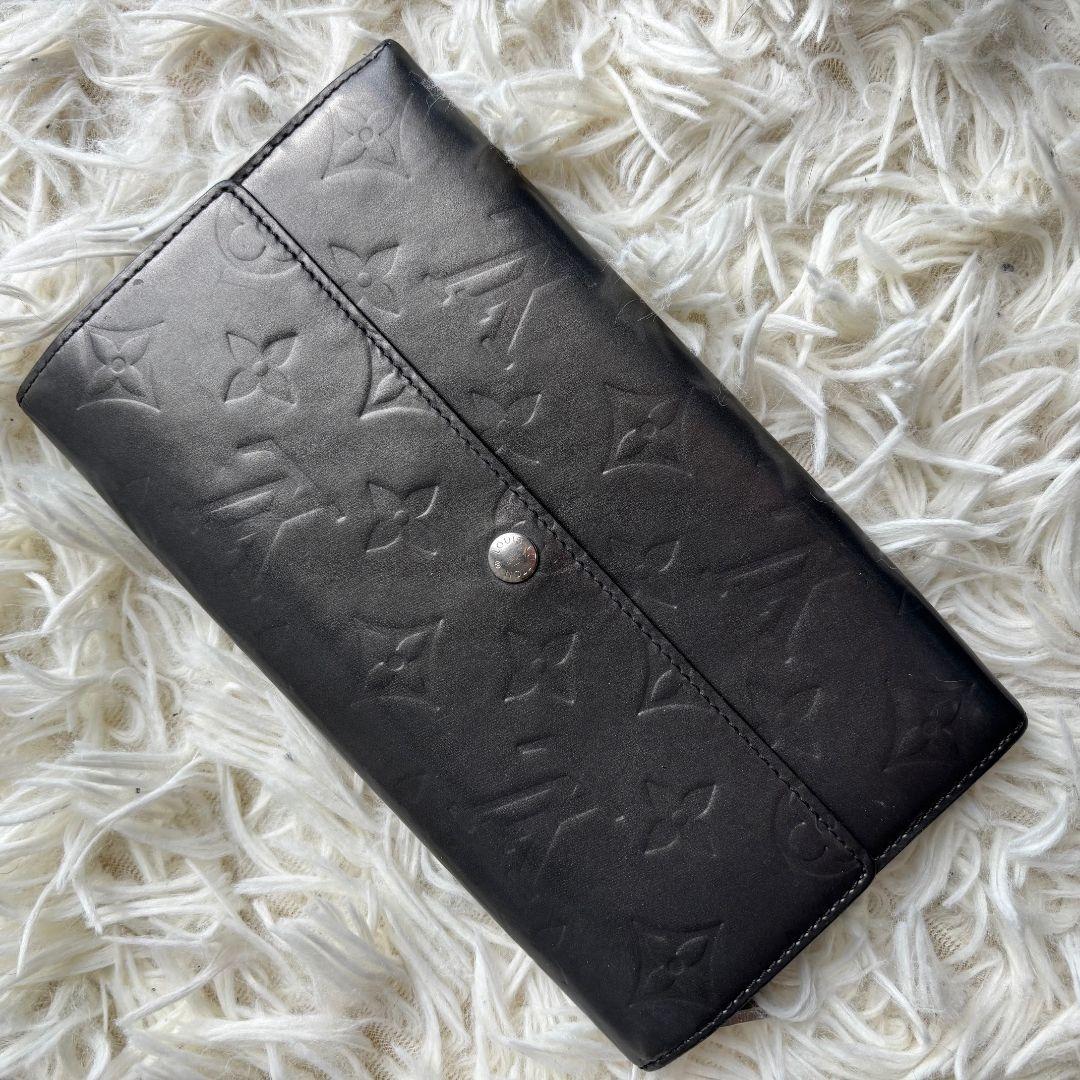 【激レア 美品】ルイヴィトン　モノグラム　ポルトフォイユサラ　マット　グレー系