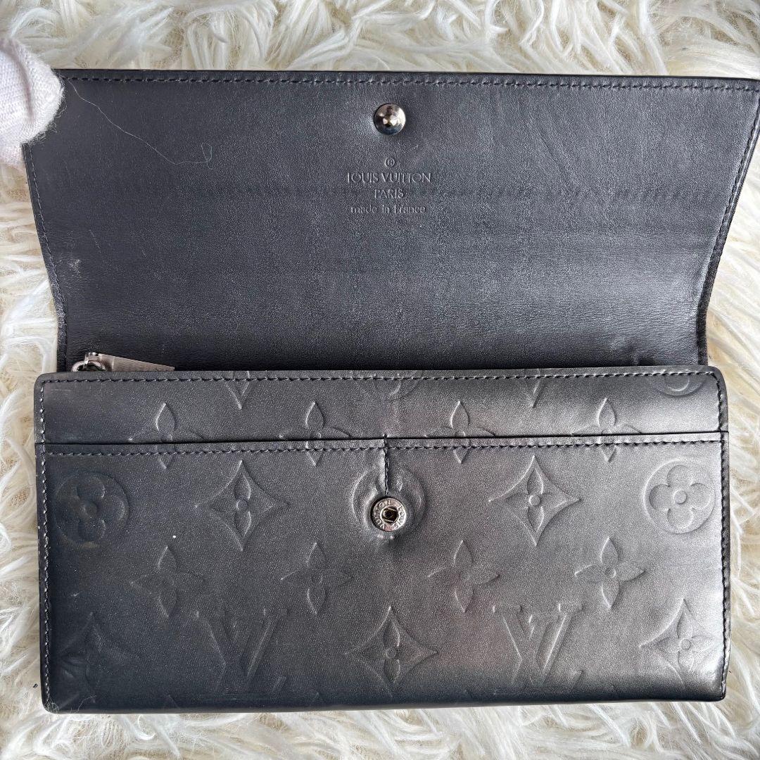 【激レア 美品】ルイヴィトン　モノグラム　ポルトフォイユサラ　マット　グレー系
