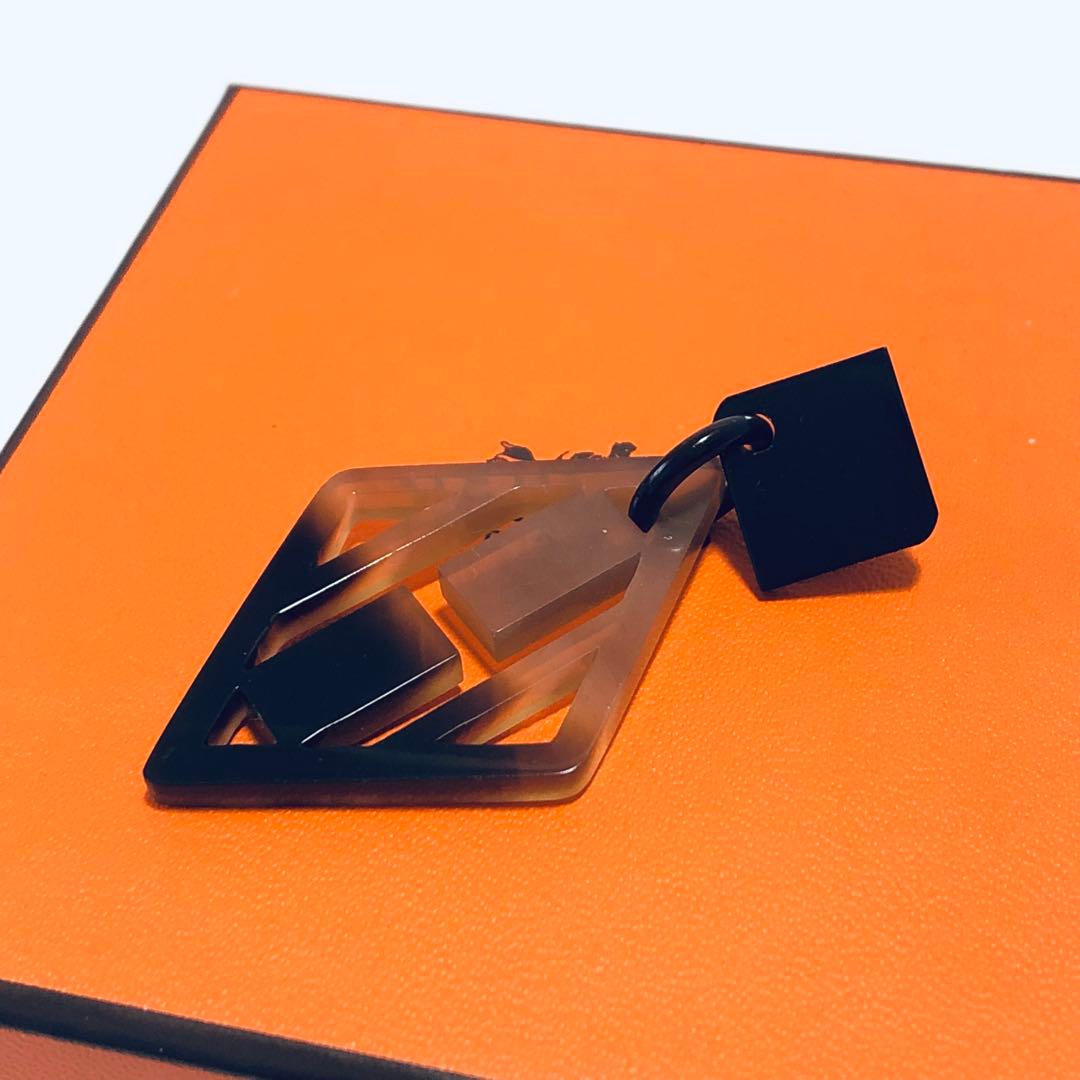 HERMES エルメス バッファローホーン Hロゴ ピアス 片耳 F252044