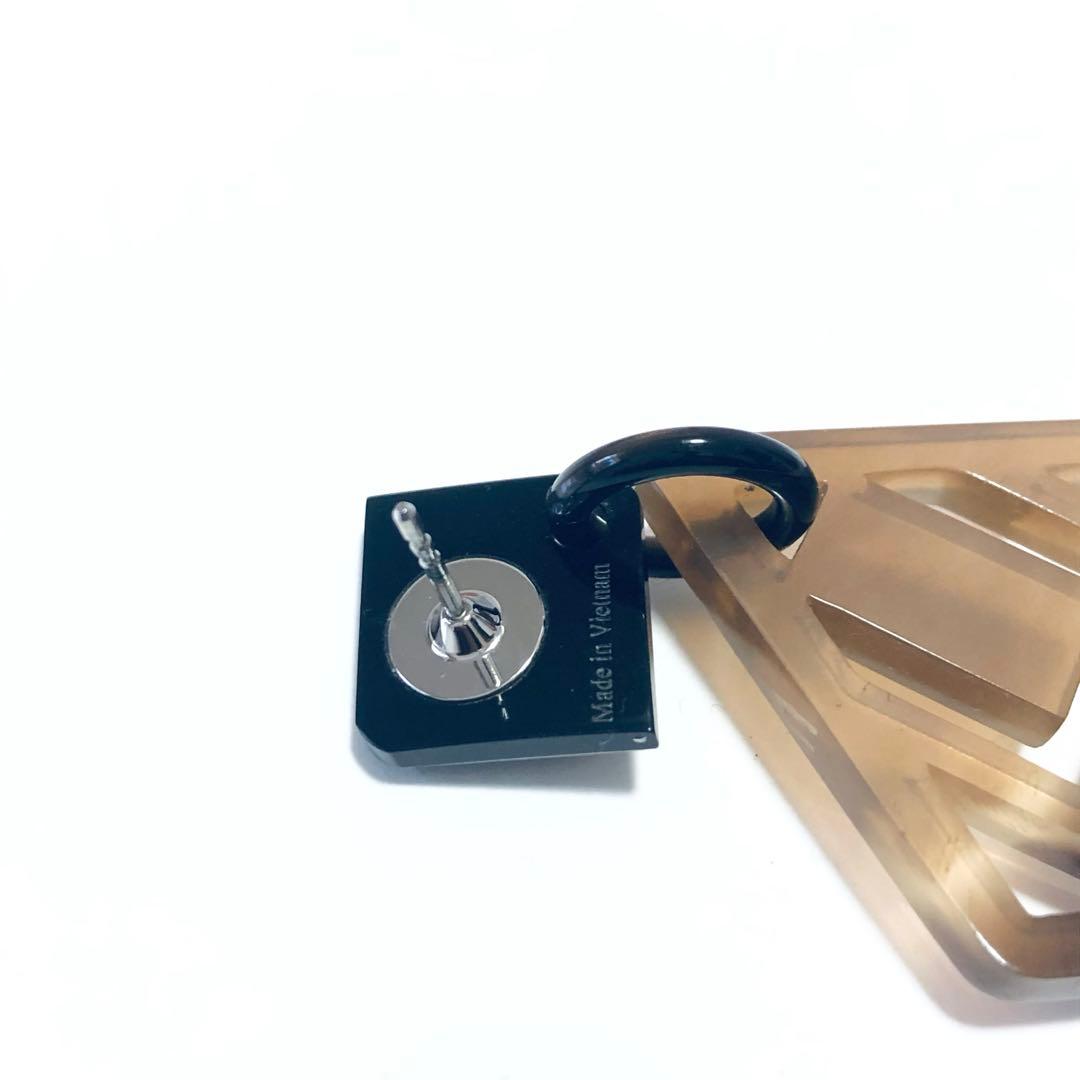 HERMES エルメス バッファローホーン Hロゴ ピアス 片耳 F252044