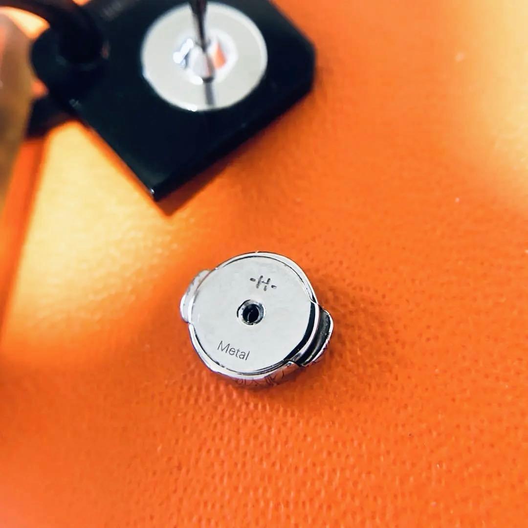HERMES エルメス バッファローホーン Hロゴ ピアス 片耳 F252044