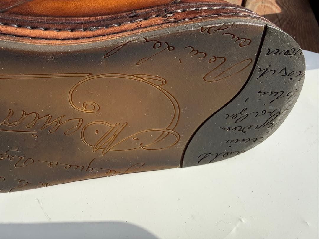 ブルネロクチネリ ブラウンレザー ファー付きハイカットシューズ　定価29万