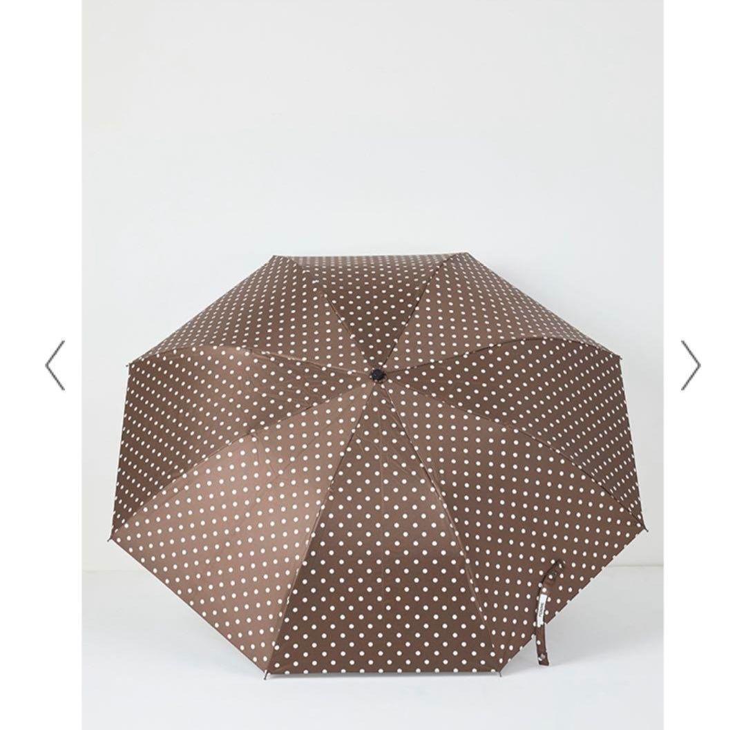 FORME 東原亜希 晴雨兼用折りたたみ日傘 ブラウンドット