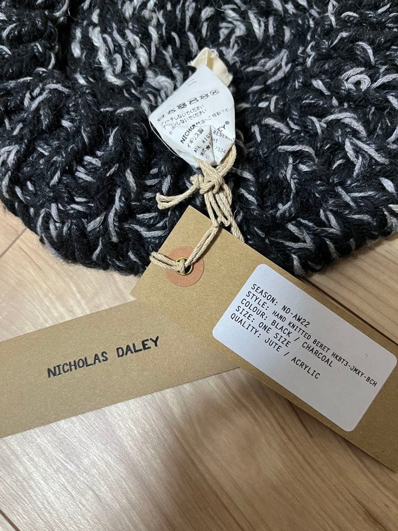 帽子 NICHOLAS DALEY HAND KNITTEDBERET