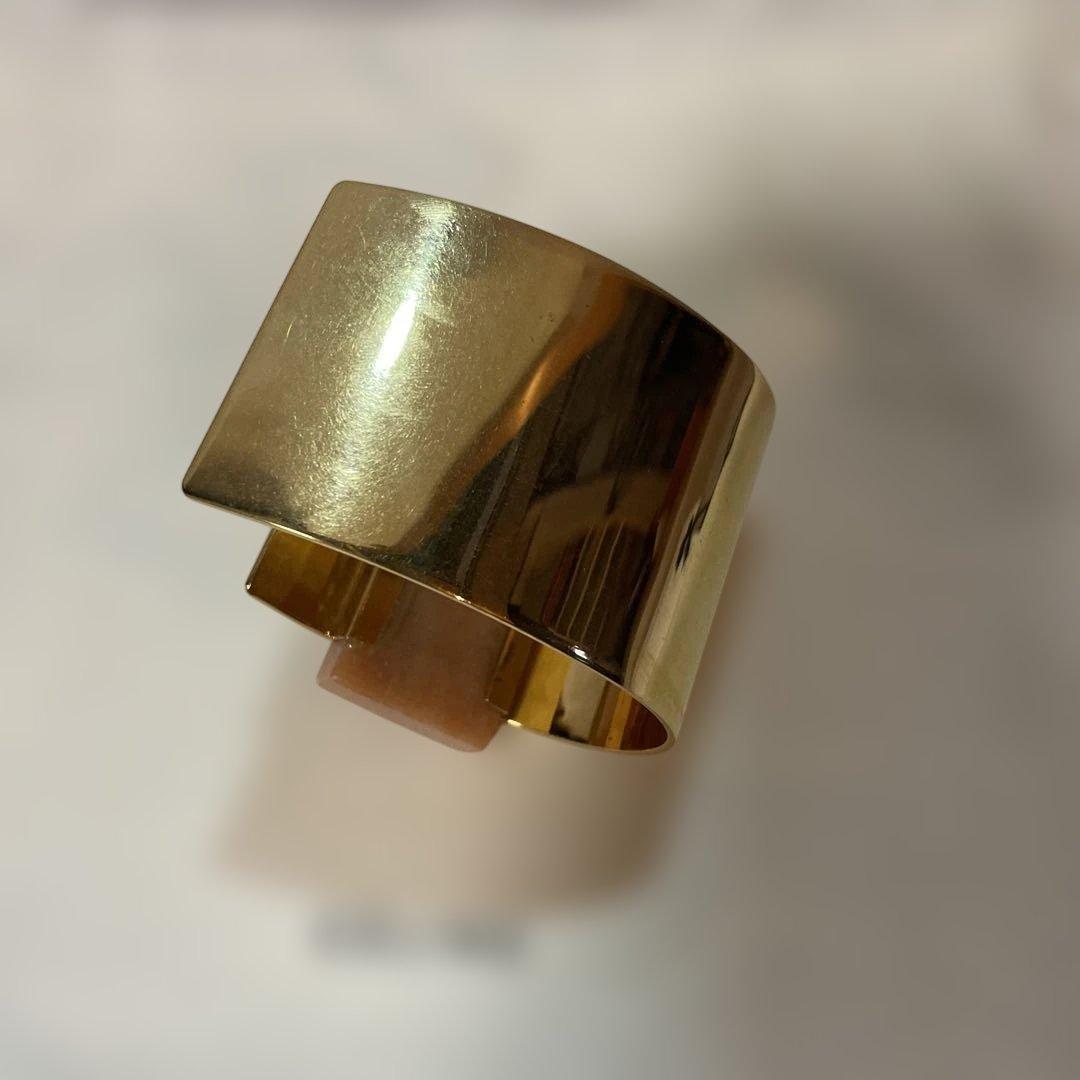 CÉLINE モダン ゴールドバングル　さストーン