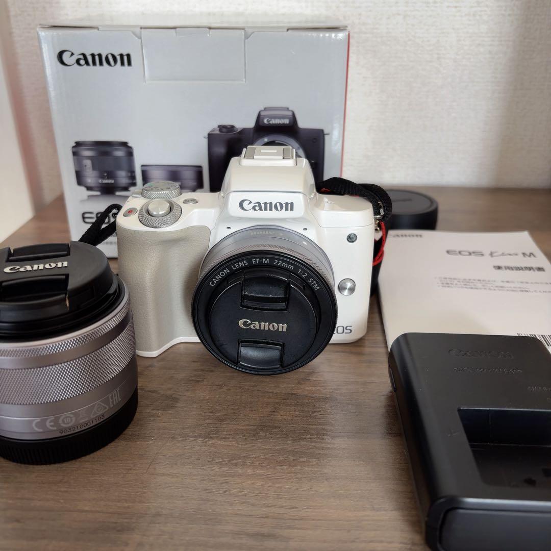 Canon kiss M ダブルレンズキット 箱あり
