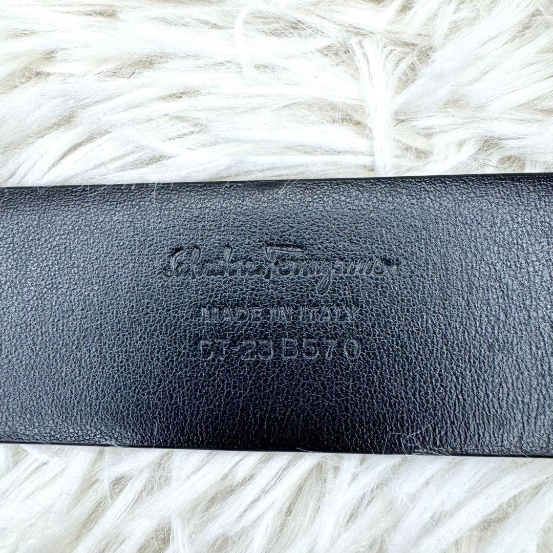 希少 フェラガモ ダブルガンチーニ ベルト ロープ ゴールド ブラック