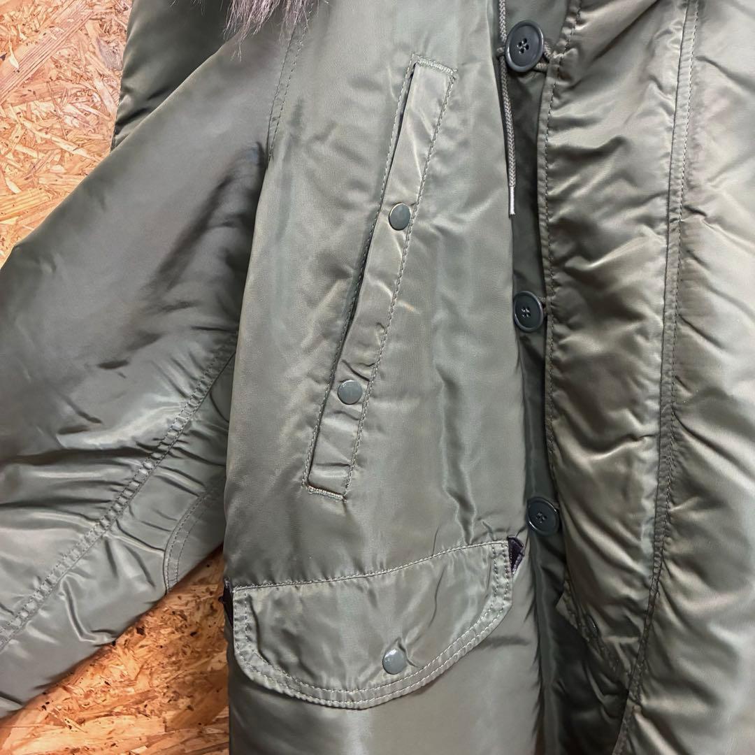 ★アルファ★N3B★80s★旧タグ★IDEAL★XL相当★オリーブ★