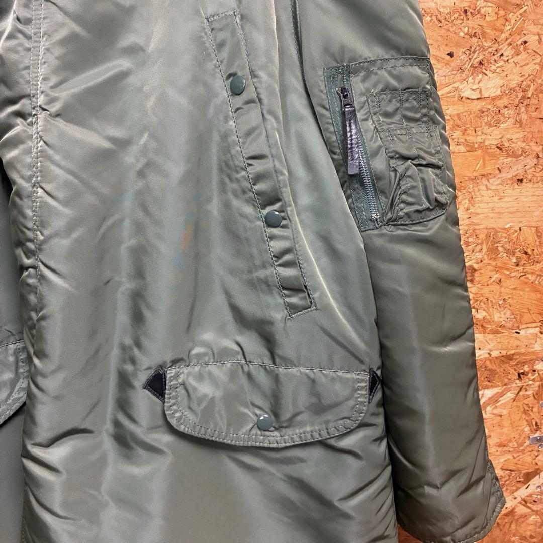 ★アルファ★N3B★80s★旧タグ★IDEAL★XL相当★オリーブ★