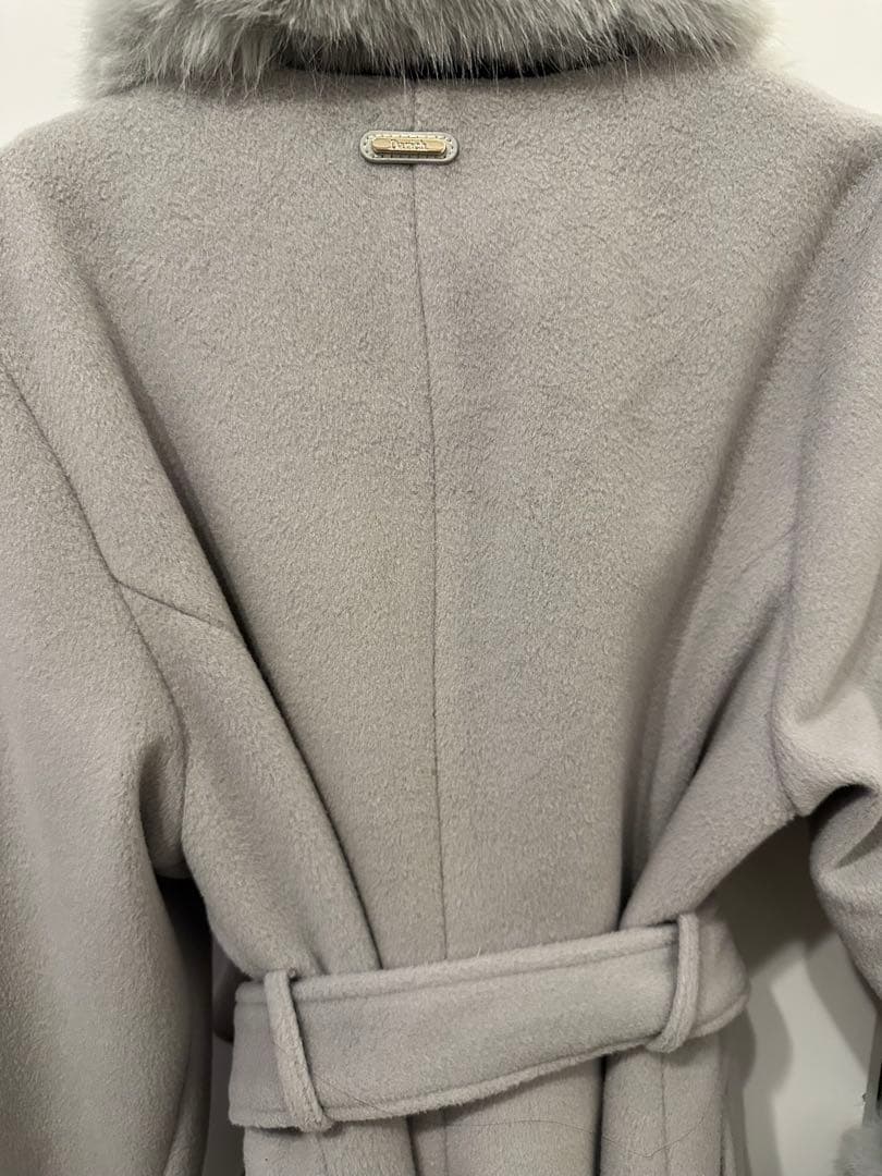 Darich グレー ファー付きコート