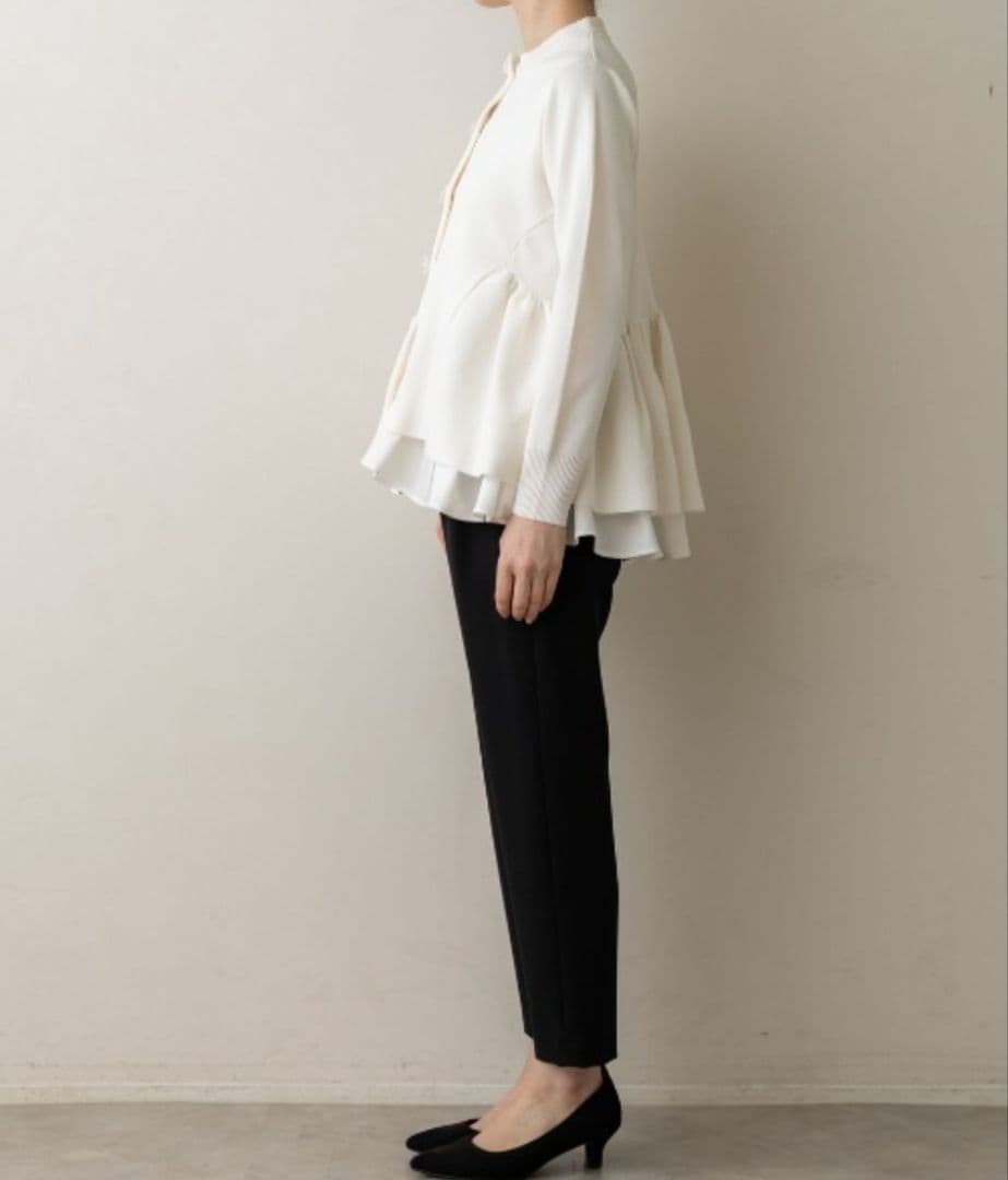 25AW Sono/ソーノ オーナメントパール3Dレイヤードニットカーディガン