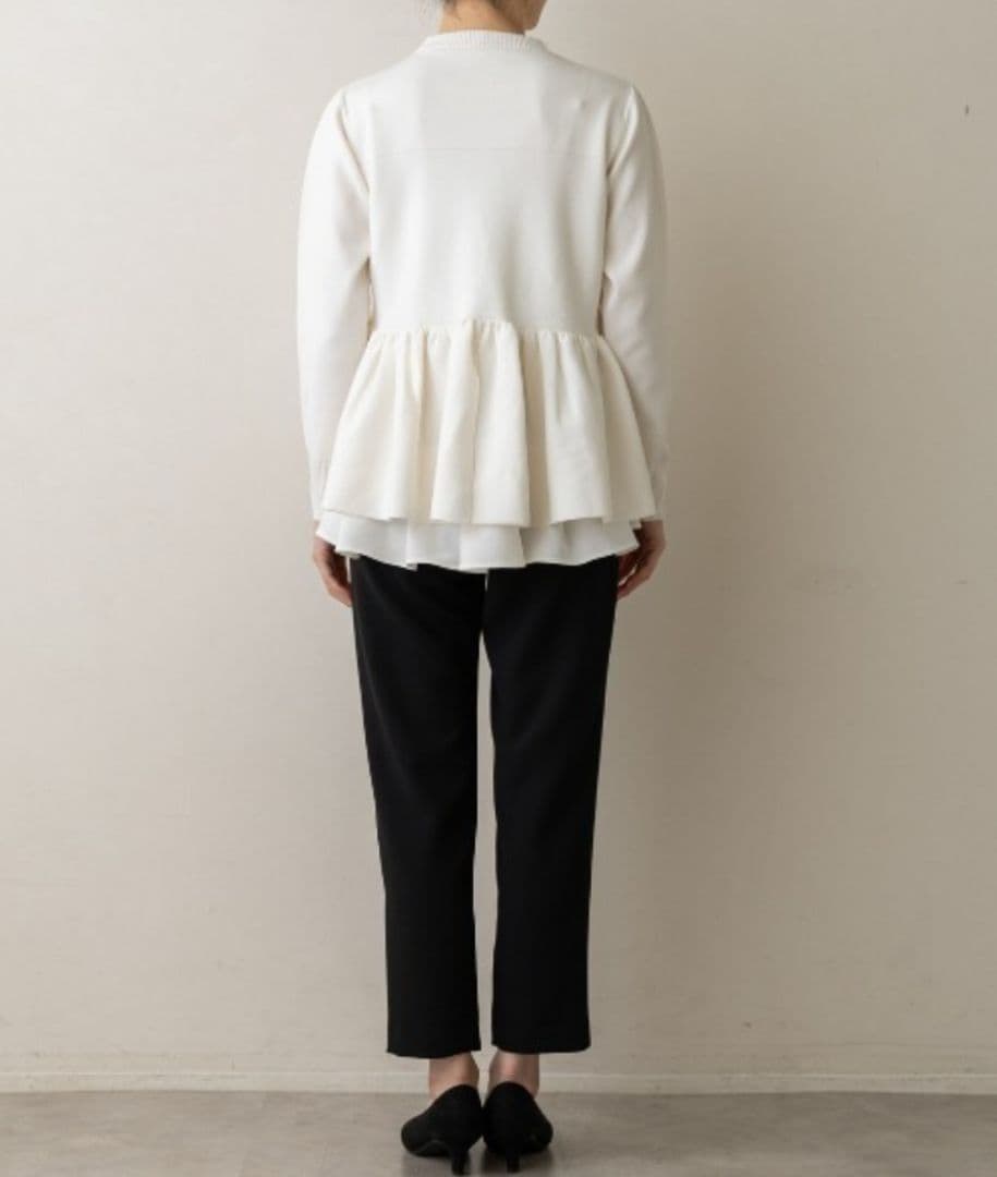 25AW Sono/ソーノ オーナメントパール3Dレイヤードニットカーディガン