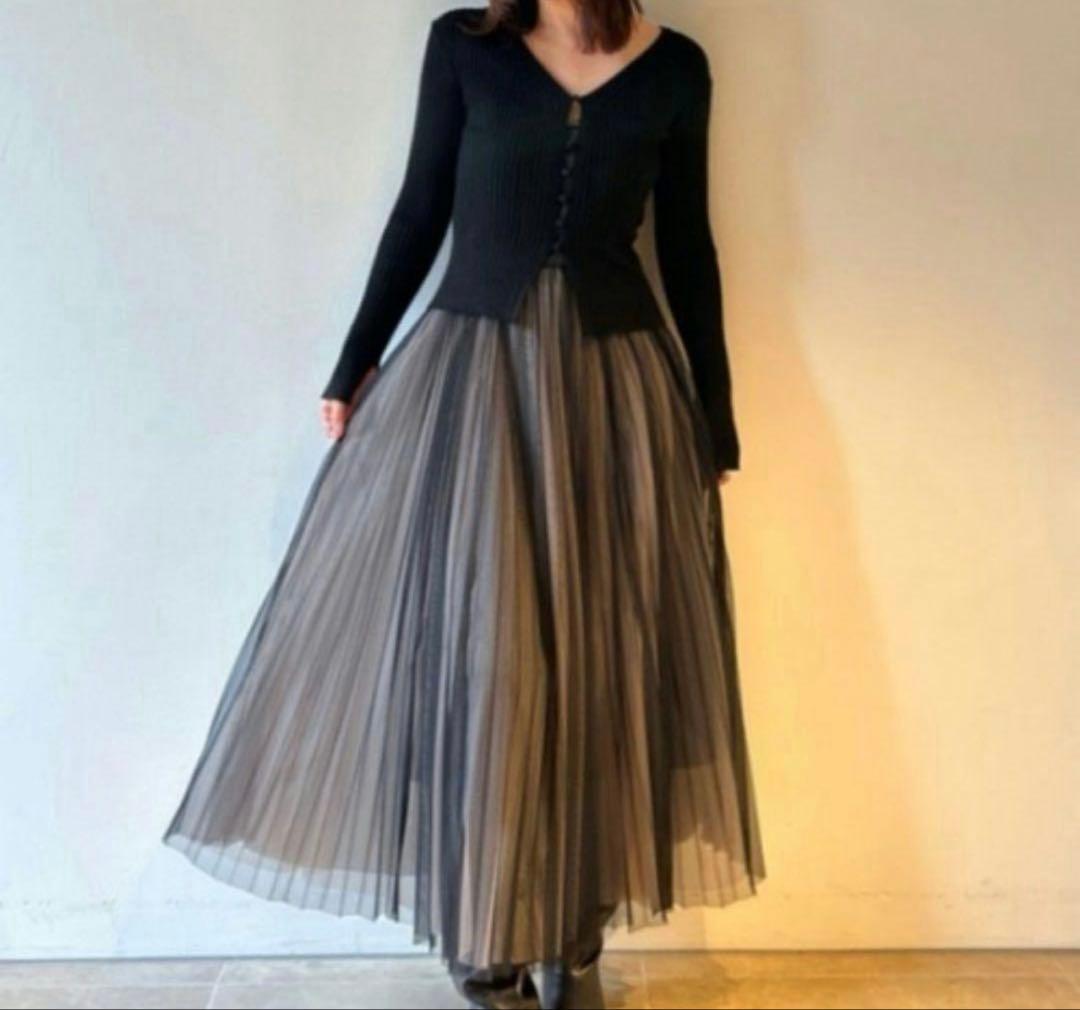 FRAY I.D ニットワンピース ブラック