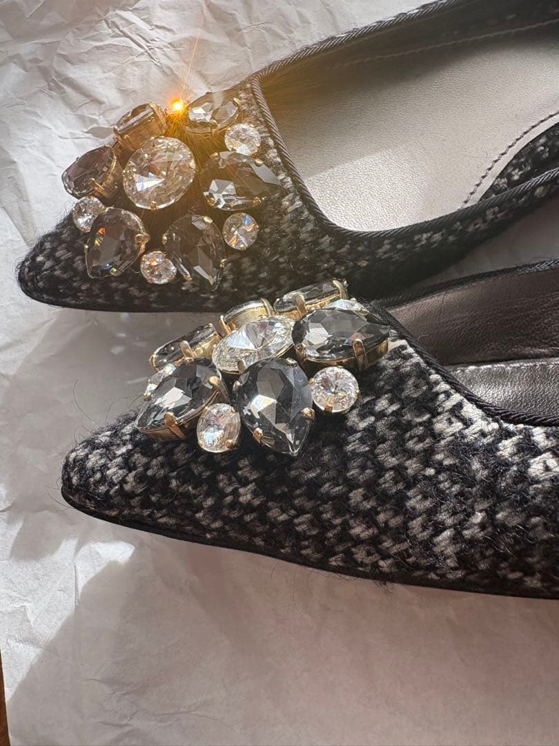 Dolce & Gabbana ビジュー付きフラットシューズ