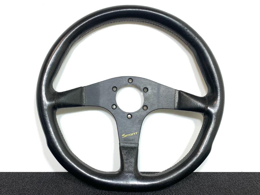 モモ スポーツ ステアリング 34パイ 当時物 92年製 ホーンボタン・ネジ付き