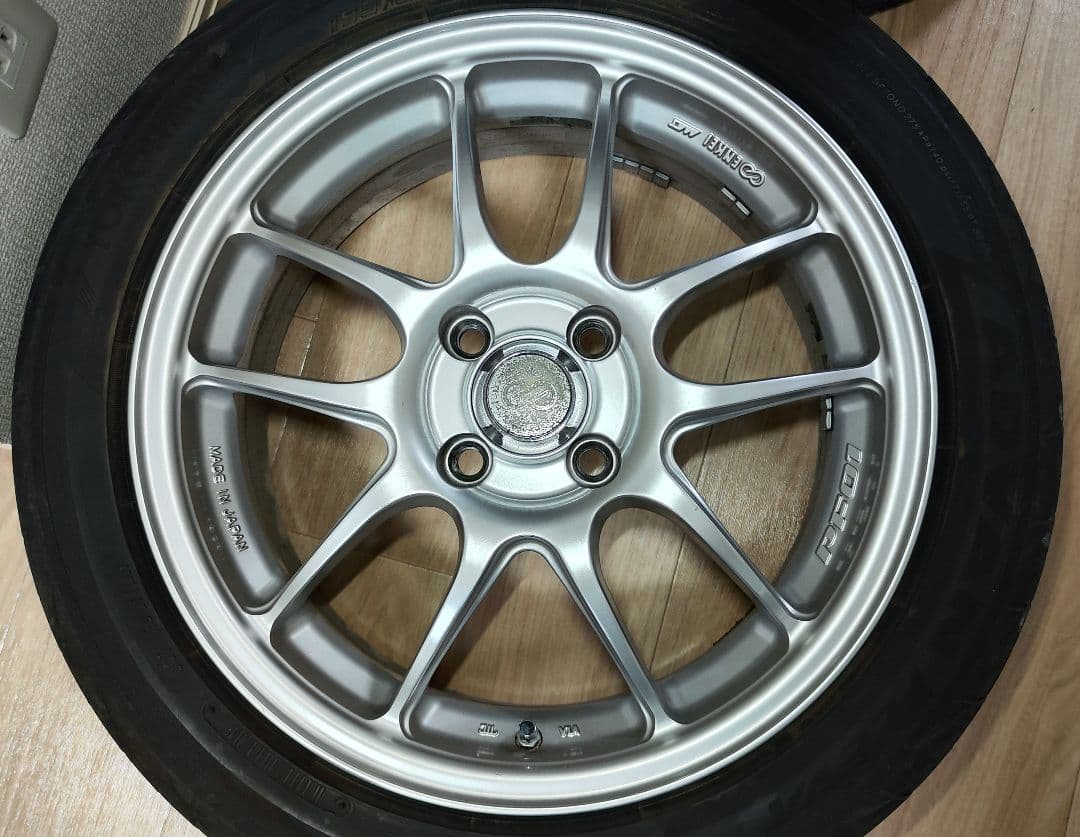 千葉県手渡し　エンケイPF01 100-4H 6.5J +53 4本