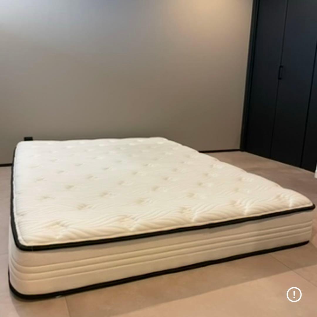 LOWYA ダブル ベッドフレーム& AVENCOマットレスセット ロータイプ