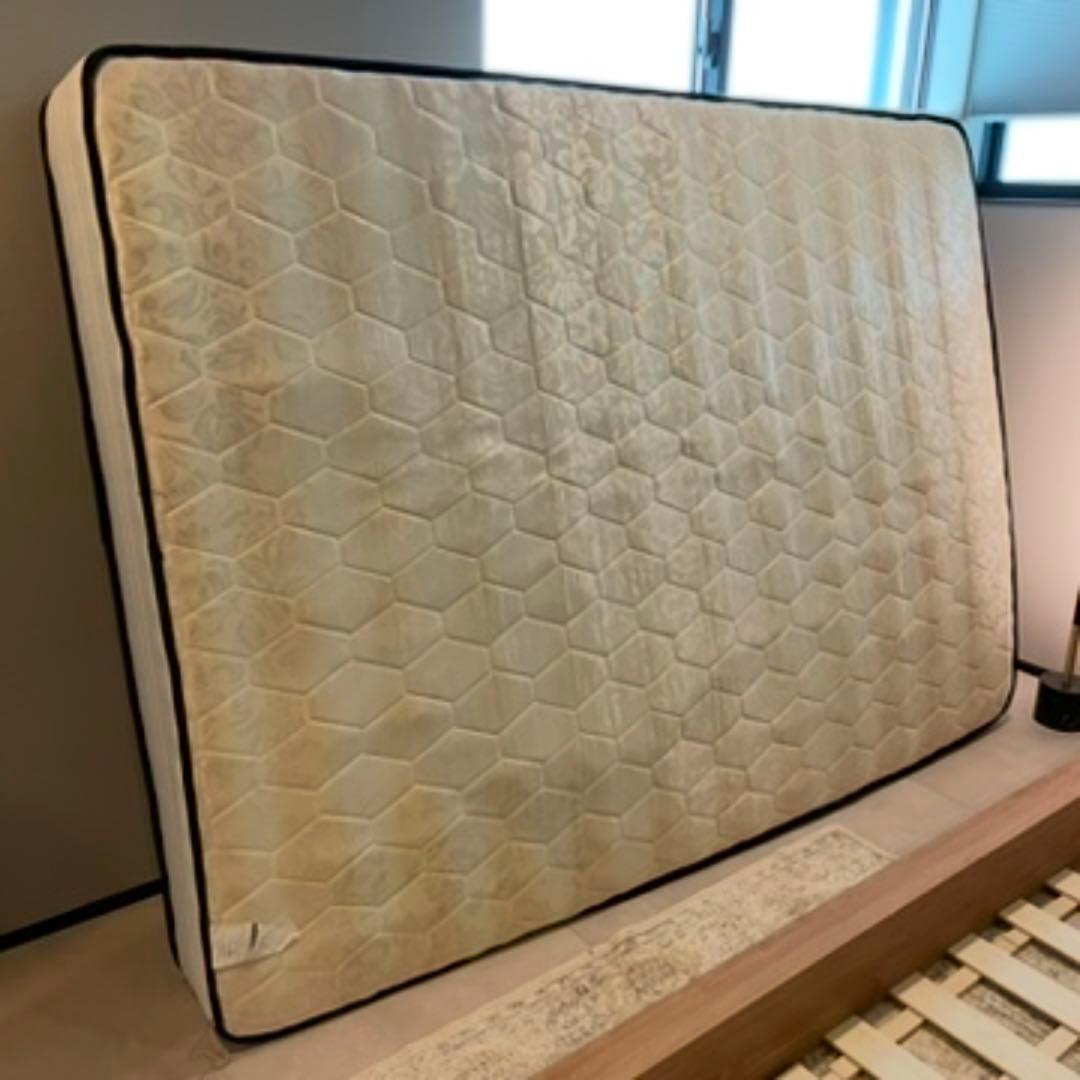 LOWYA ダブル ベッドフレーム& AVENCOマットレスセット ロータイプ