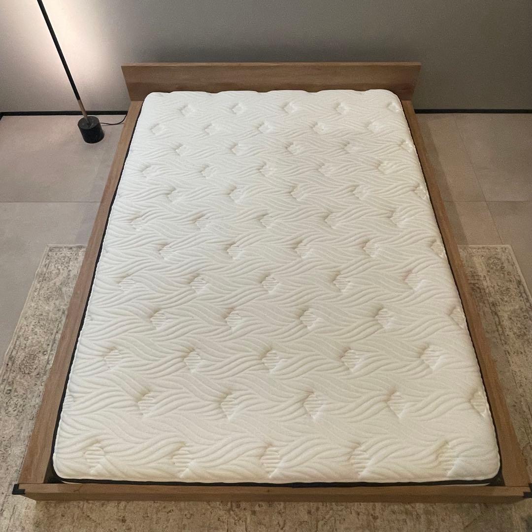 LOWYA ダブル ベッドフレーム& AVENCOマットレスセット ロータイプ