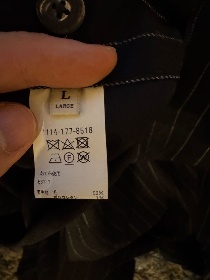 UNITED ARROWS ストライプスラックス Lサイズ 起毛 AW