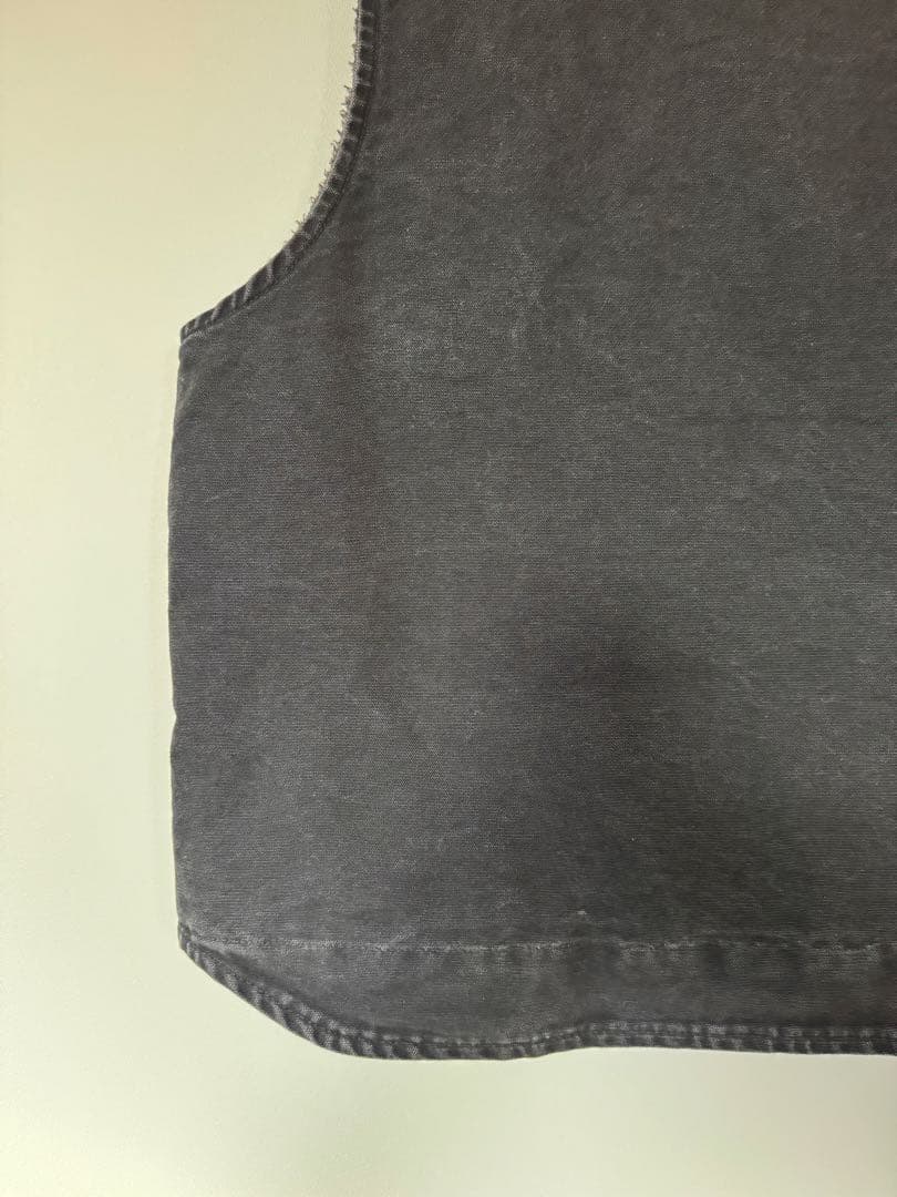 【大人気】良品 カーハート ダックベスト XL ブラック フェード ヴィンテージ