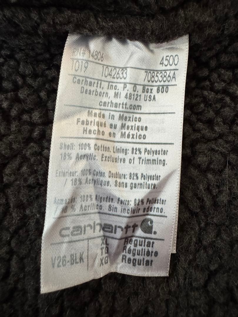 【大人気】良品 カーハート ダックベスト XL ブラック フェード ヴィンテージ