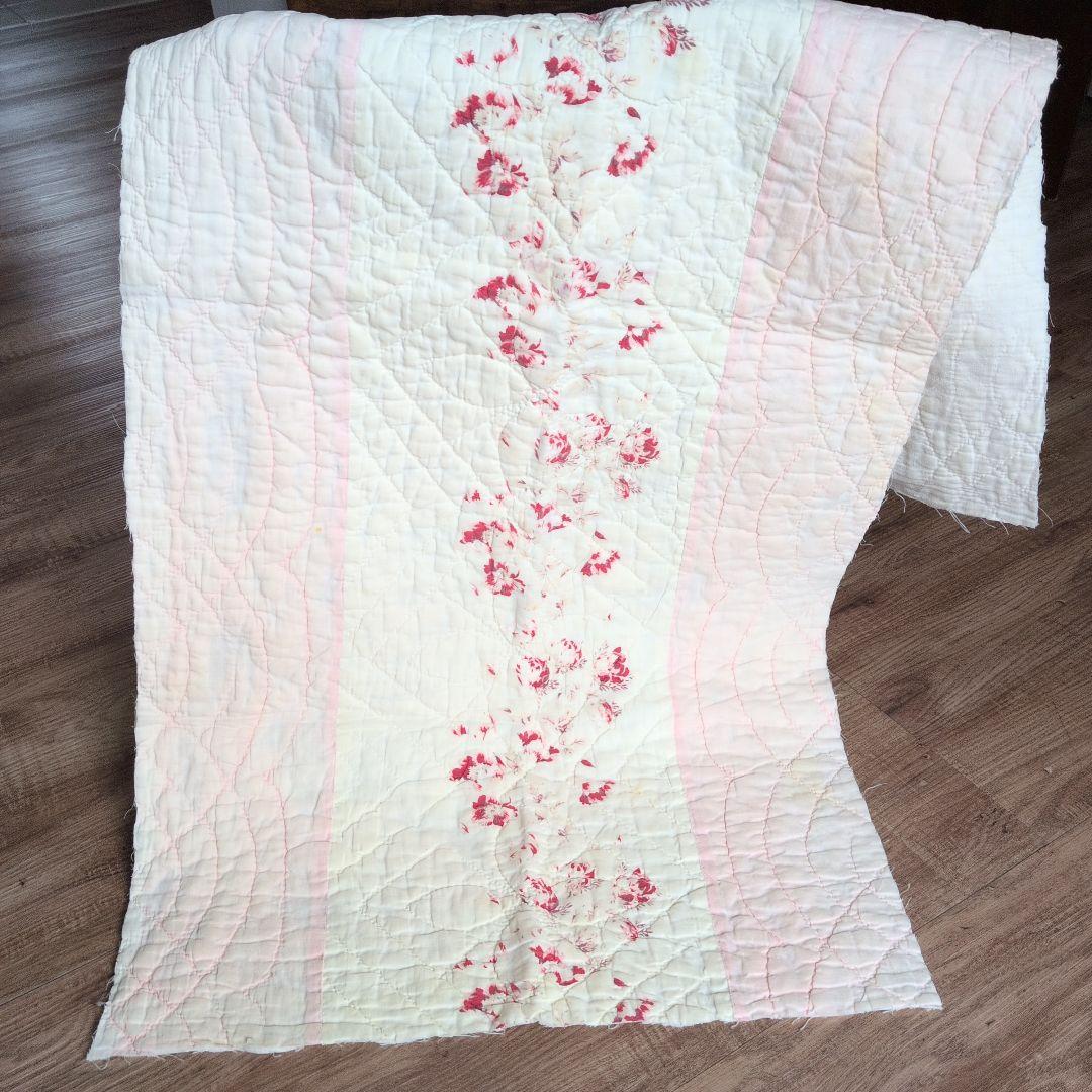 イギリスアンティーク ダーラムキルト 103㎝×45㎝