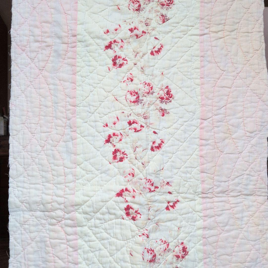 イギリスアンティーク ダーラムキルト 103㎝×45㎝