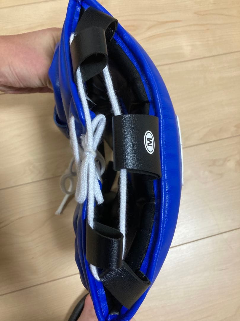 Winning 青 ヘッドギア Mサイズ　名前入り