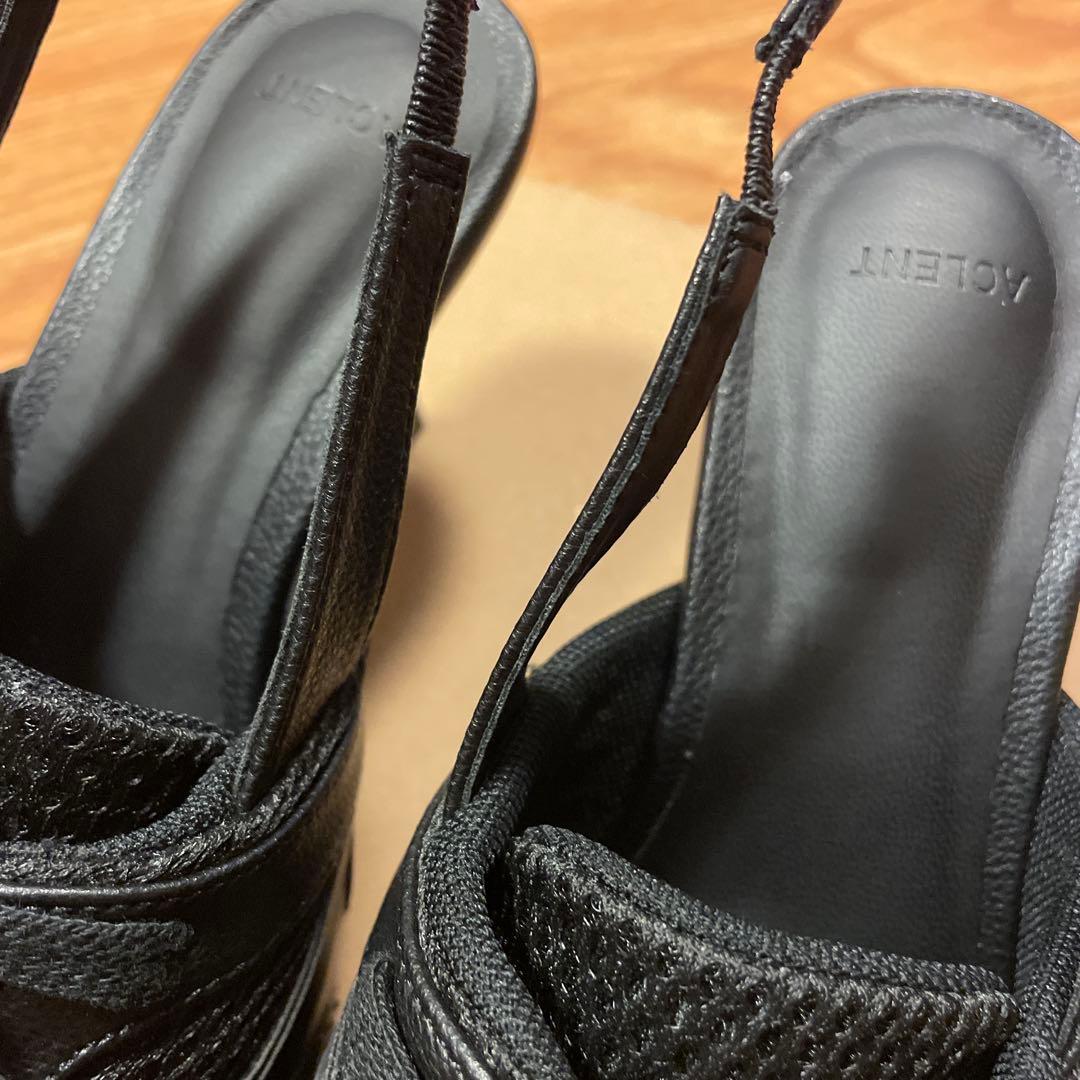 アクレント　ACLENT ハイブリッドスニーカーパンプスミュール　サンダル　黒