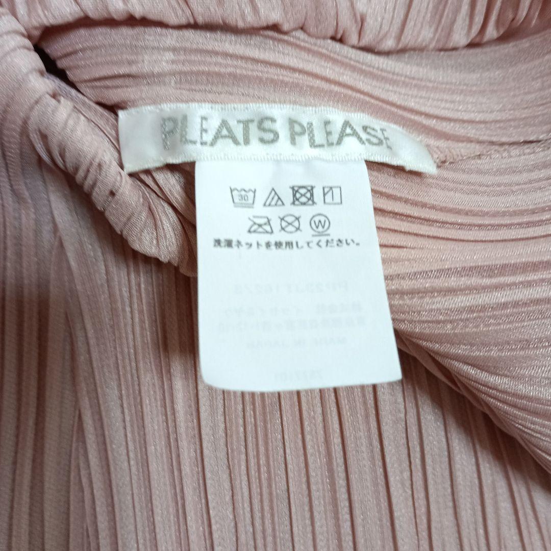 プリーツプリーズ　くすみピンク色　チュニック丈トップス　サイズ3