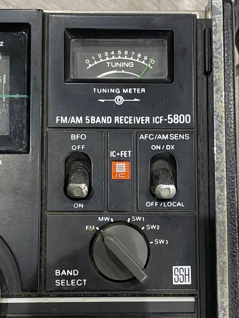 SONY ICF-5800 FM/AM 5バンドレシーバー動作確認済 昭和レトロ