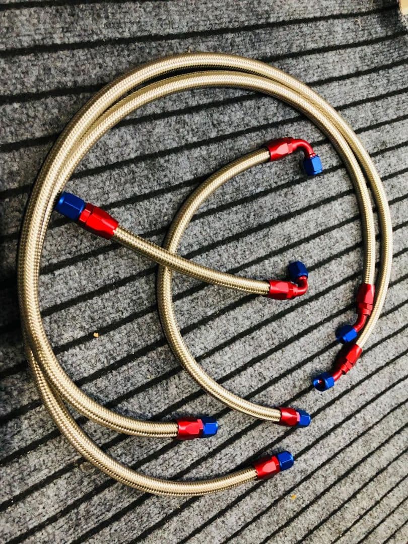 ゼファー400/550サイド回しフィッティングジョイント メッシュホース