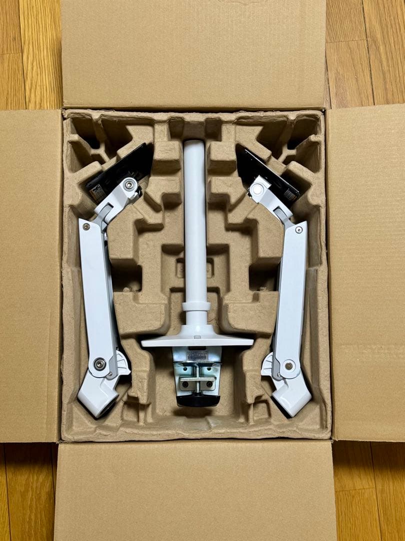 エルゴトロン LX デスクマウント デュアル モニターアーム 縦/横型 ホワイト