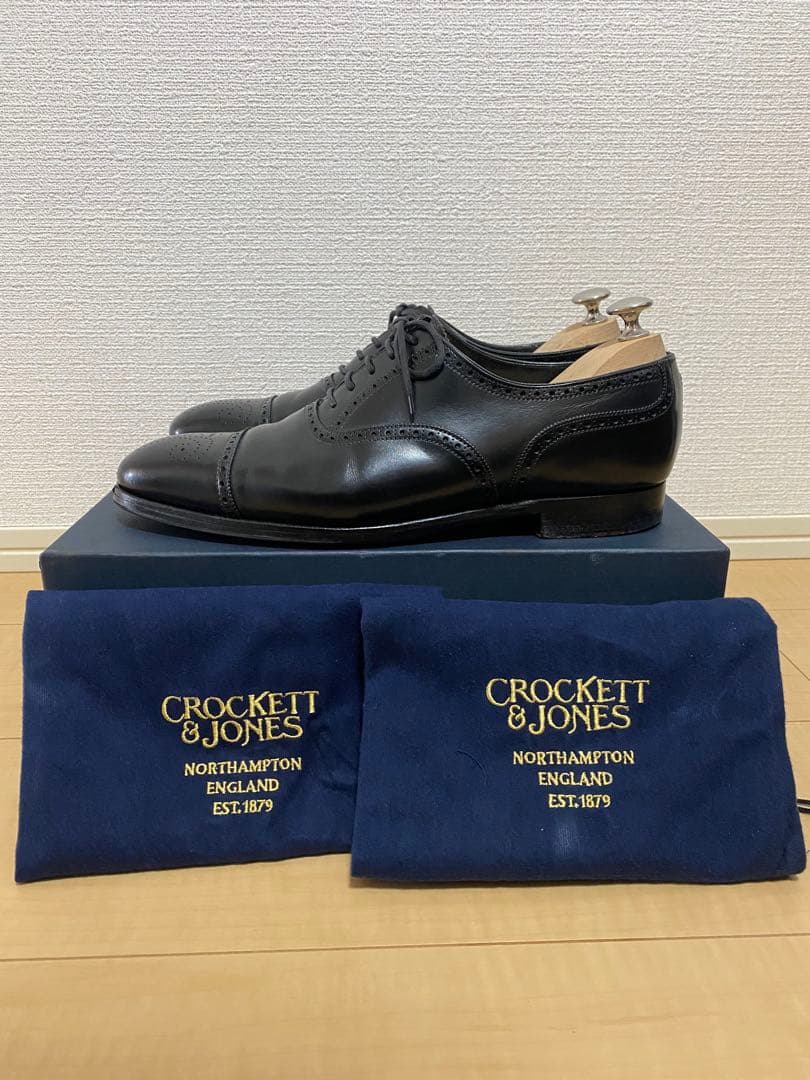 クロケット&ジョーンズ ウェルバック UK7.5D 337 シューツリー付き