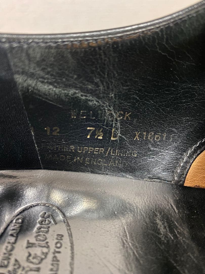 クロケット&ジョーンズ ウェルバック UK7.5D 337 シューツリー付き
