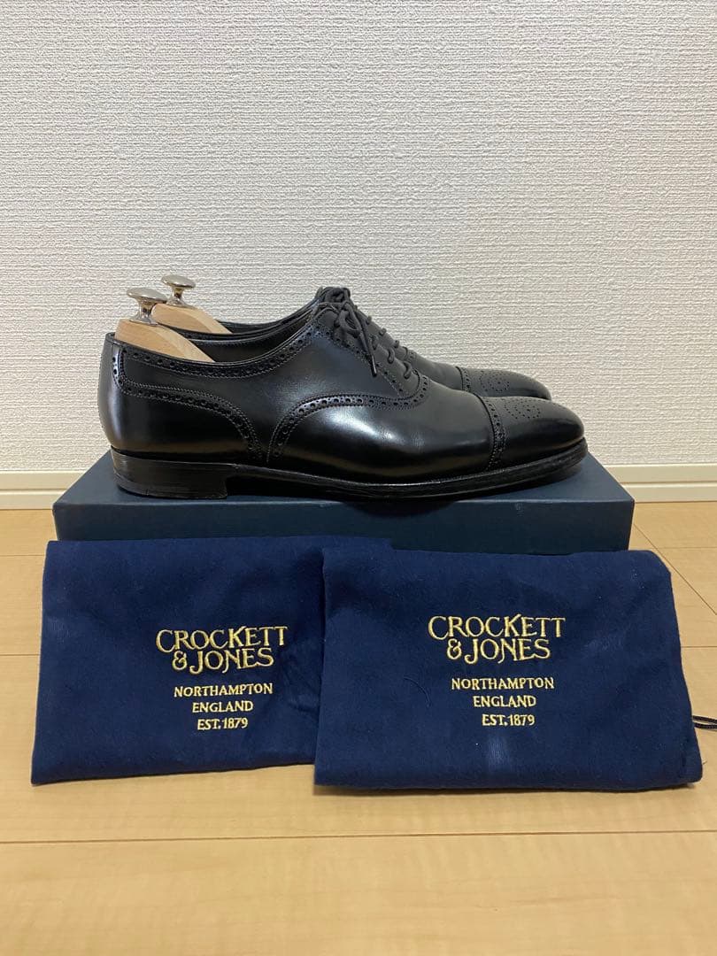 クロケット&ジョーンズ ウェルバック UK7.5D 337 シューツリー付き