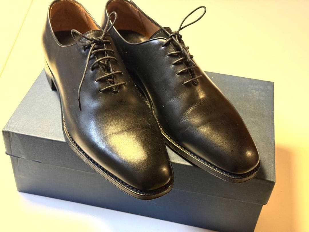 【3回使用の美品】YANKO 黒レザー ドレスシューズ