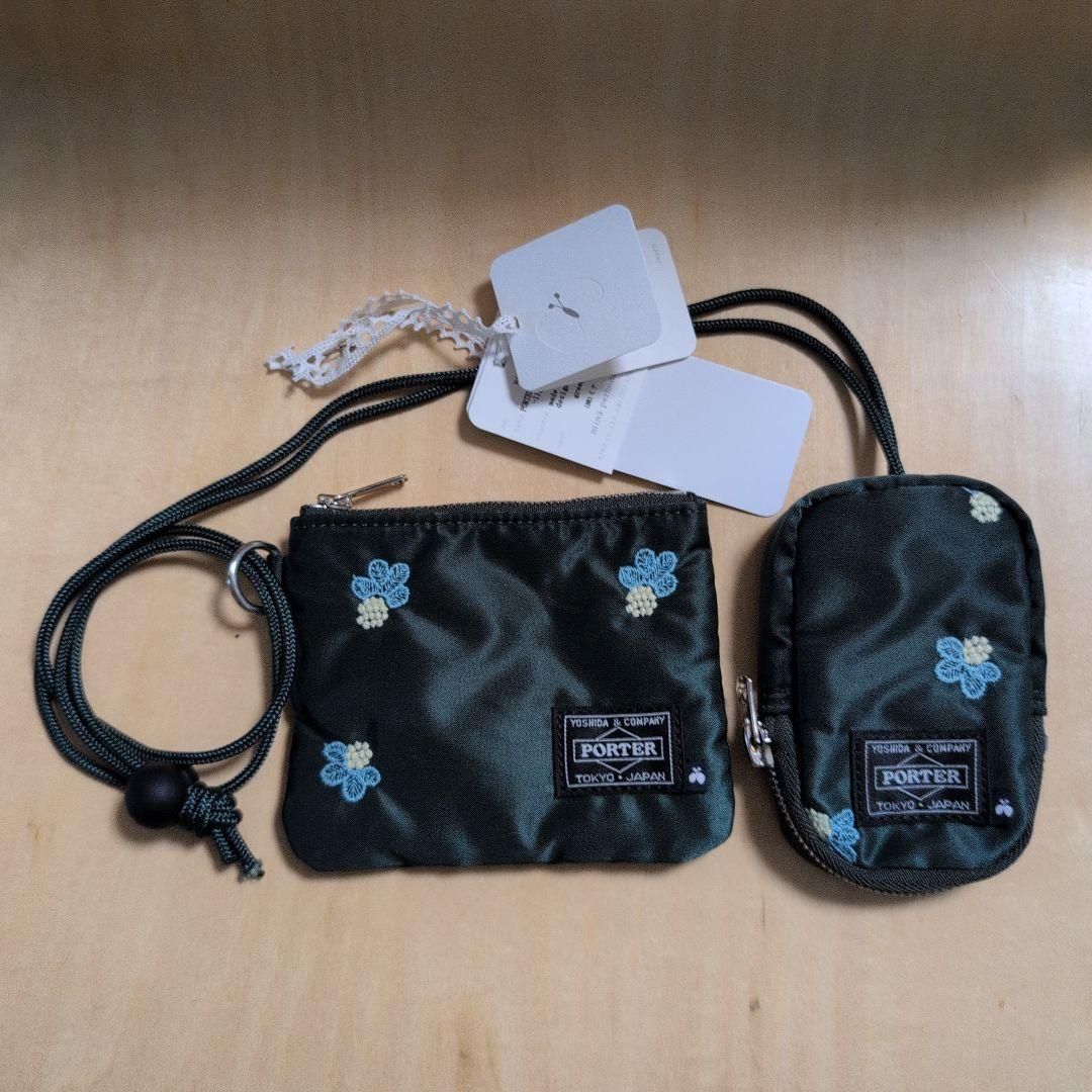 PORTER✕ミナペルホネン ケースキーケース　　ライトベリー　グリーン