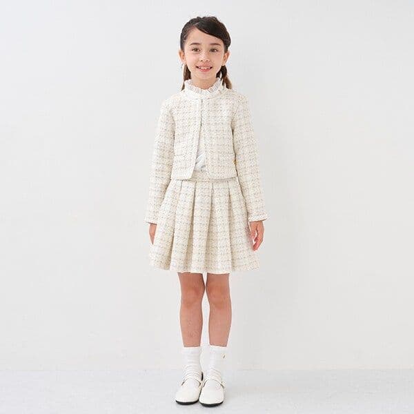 ＊新品＊ケイトスペード　ネイビーツイード ジャケットスカートブラウスセット160