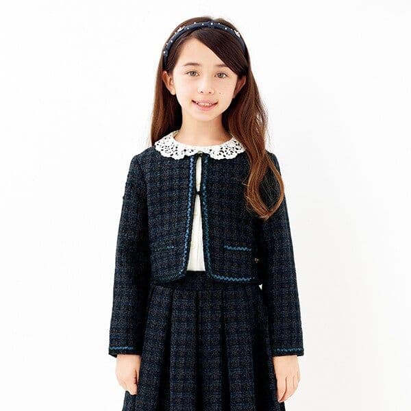 ＊新品＊ケイトスペード　ネイビーツイード ジャケットスカートブラウスセット160