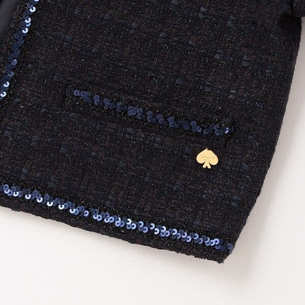 ＊新品＊ケイトスペード　ネイビーツイード ジャケットスカートブラウスセット160