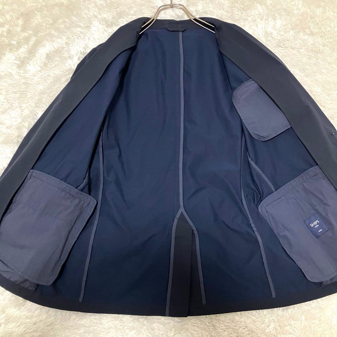 美品✨ SHIPS セットアップ ネイビー 洗える　ストレッチ L